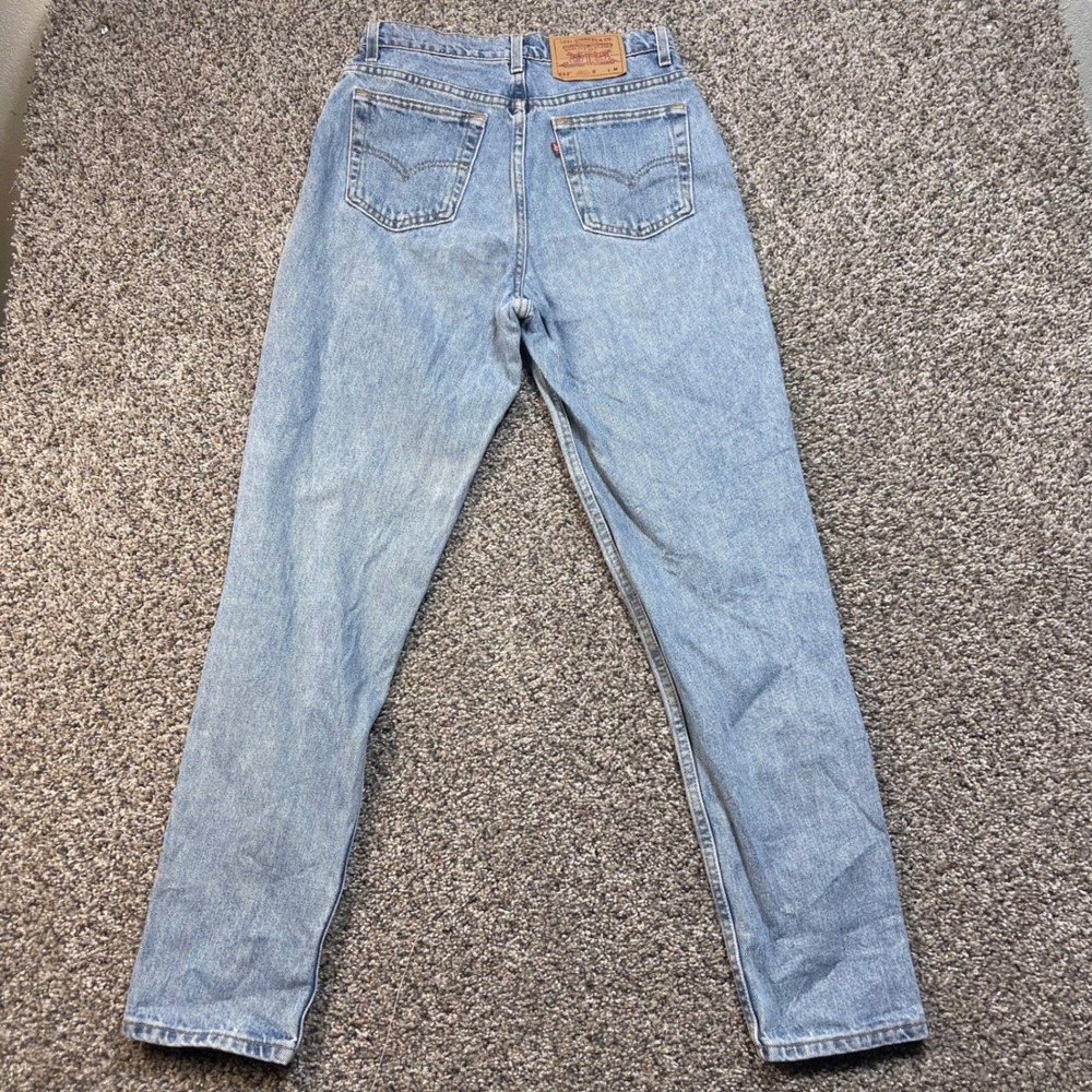 Vintage Levis 512 Women's 27x30 USA Made Slim Tapered Jeans Light Wash Denim 90s - Picture 3 of 11